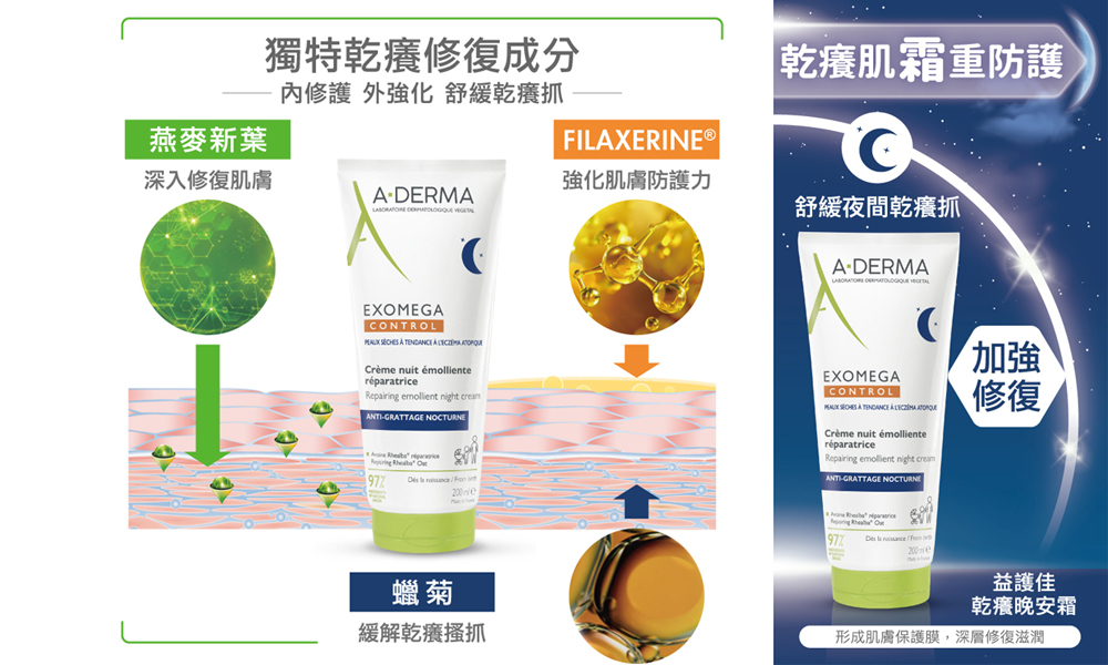 艾芙美新葉益護佳乾癢晚安霜200ml 2026新品66上市